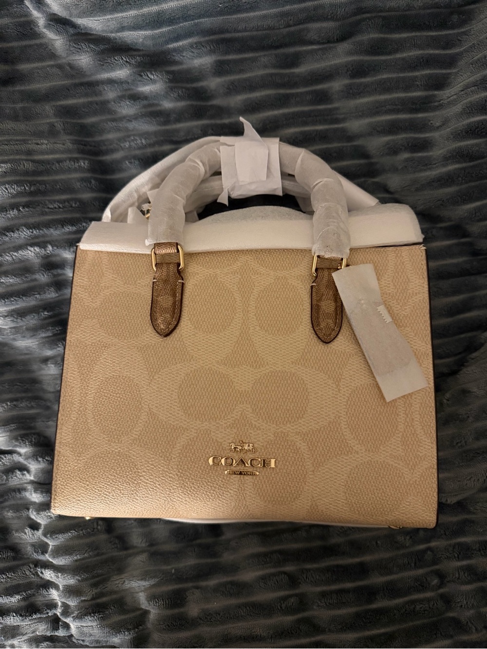 Coach Maggie Small Tote Bag Sand/Gold/Tan